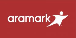 Aramark_logo_white on red